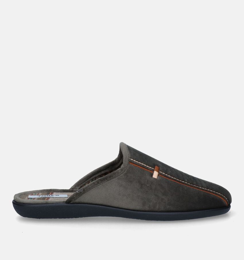 Torfs Home Pantoufles ouvertes en Vert kaki