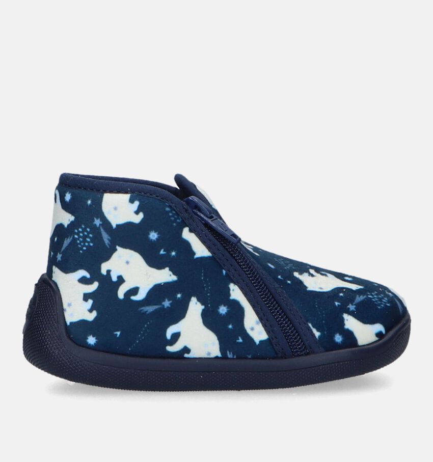 Milo & Mila Blauwe Babypantoffels