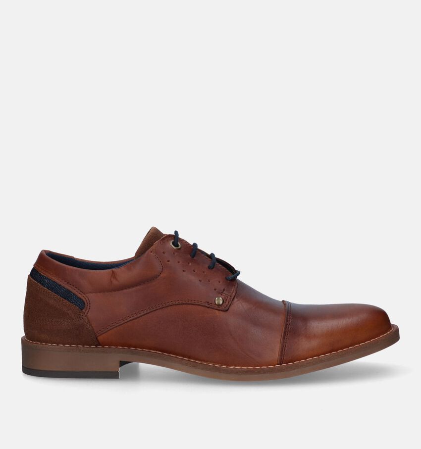 Bullboxer Cognac Geklede Veterschoenen