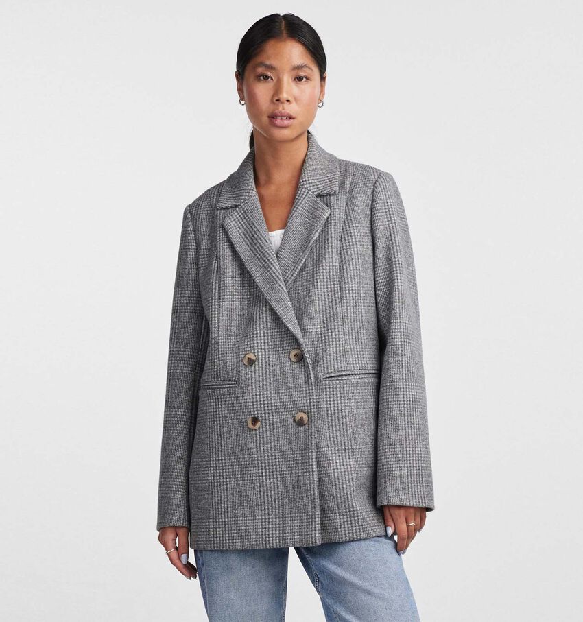 Pieces Haven Blazer double breasted en Gris