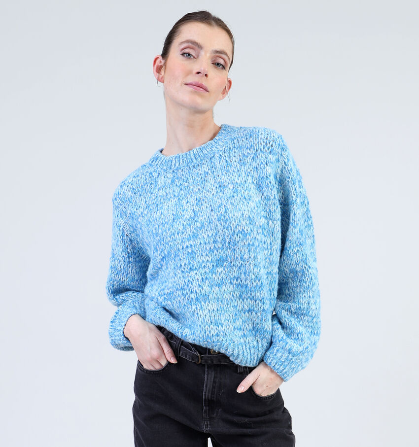 Pieces Nomana Pull en tricot en Bleu