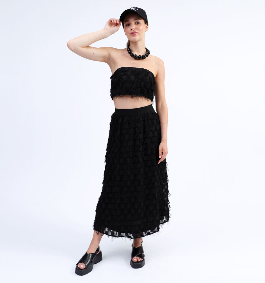 Vila Amellia Zwarte Fluffy rok