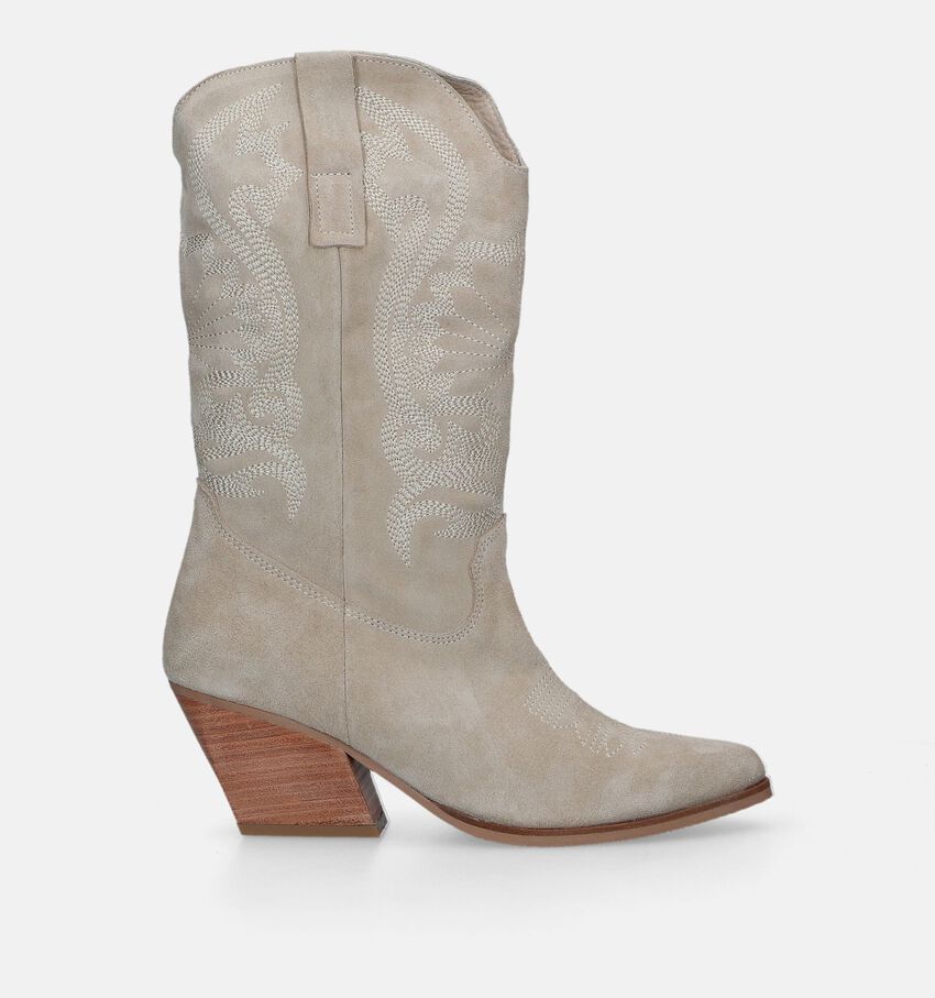 Babouche Bottes courtes en Beige clair