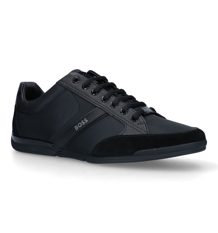 BOSS Saturn Low Zwarte Veterschoenen