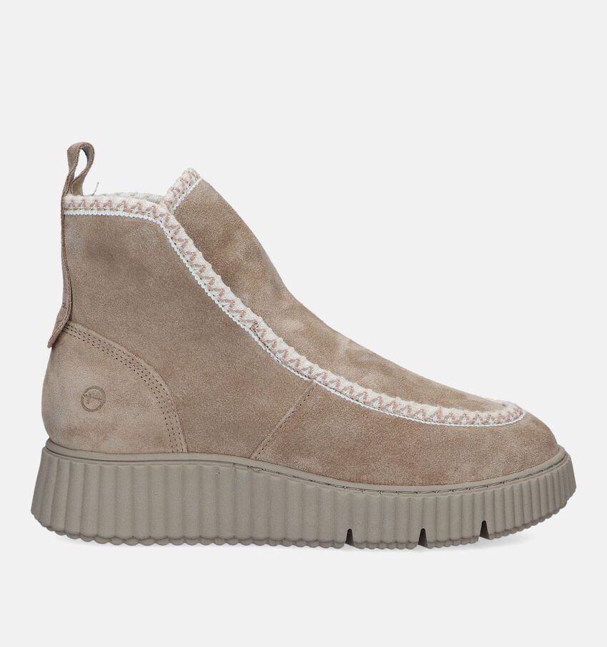 Tamaris Bottines Fourrées en Beige
