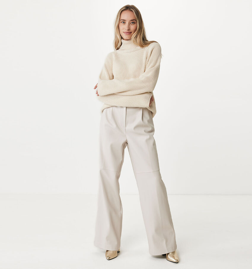 Mexx Pantalon large en Écru