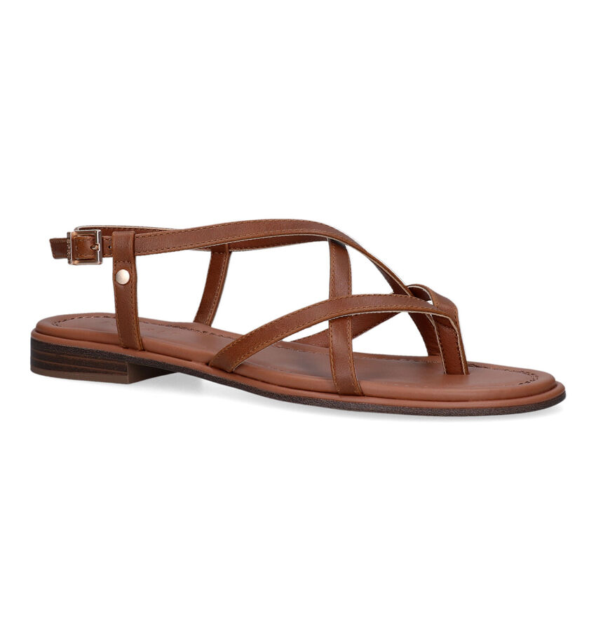 Esprit Cognac Platte sandalen