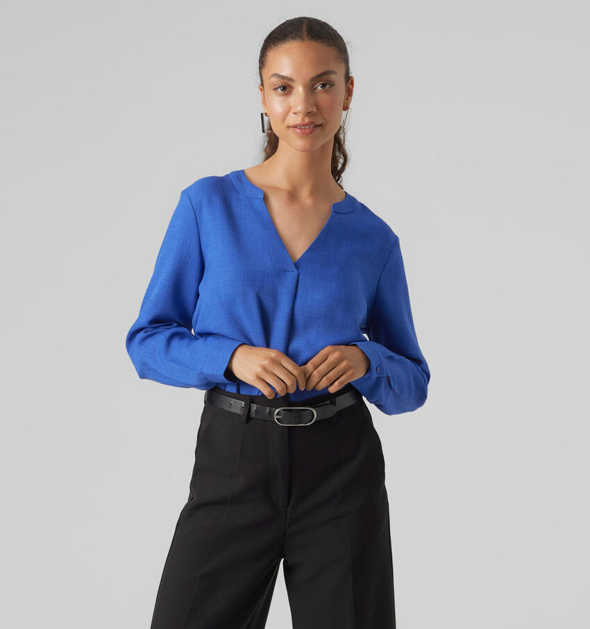Vero Moda Marla Blouse lin en Bleu
