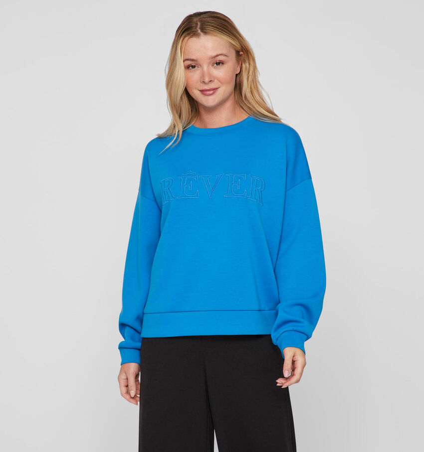 Vila Reflect Vivre Blauwe Sweater