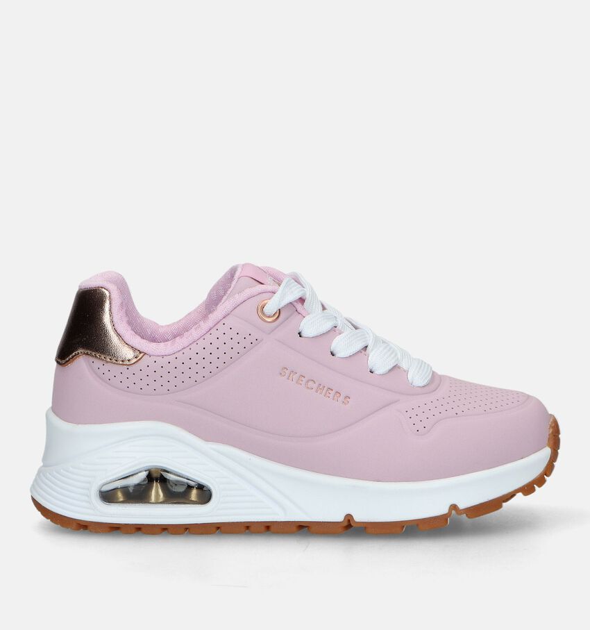 Skechers Uno Gen1 Shimmer Away Roze Sneakers