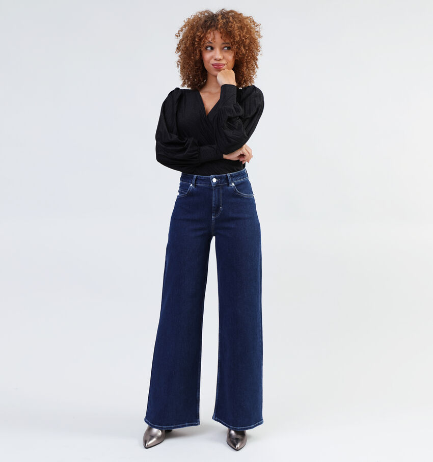 comma casual identity Blauwe Wide leg jeans