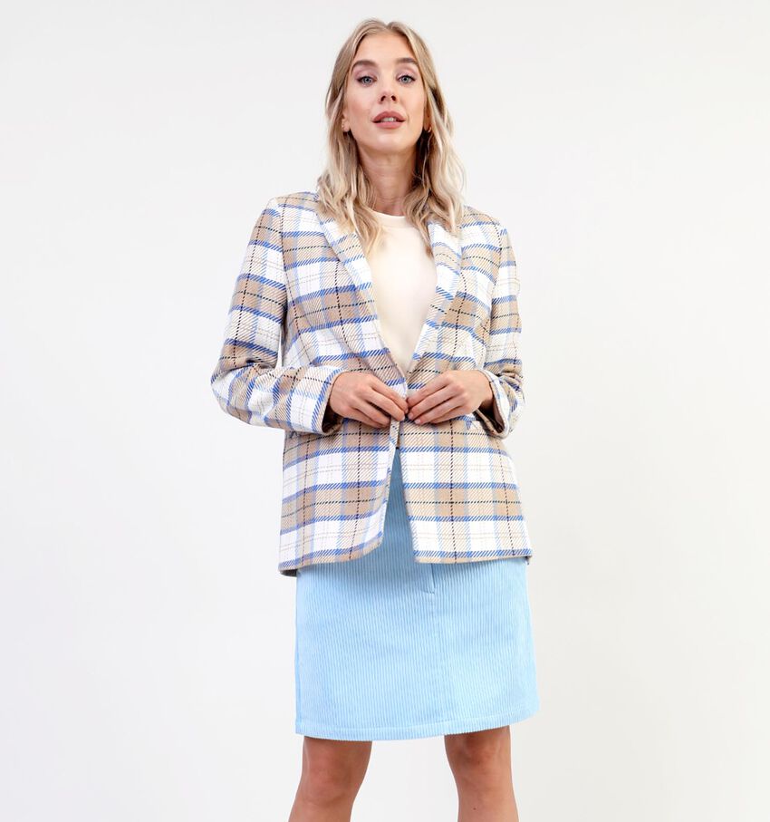 comma casual identity Blazer à carreaux en Jaune