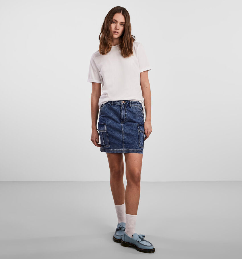 Pieces Jessie Blauwe Jeansrok