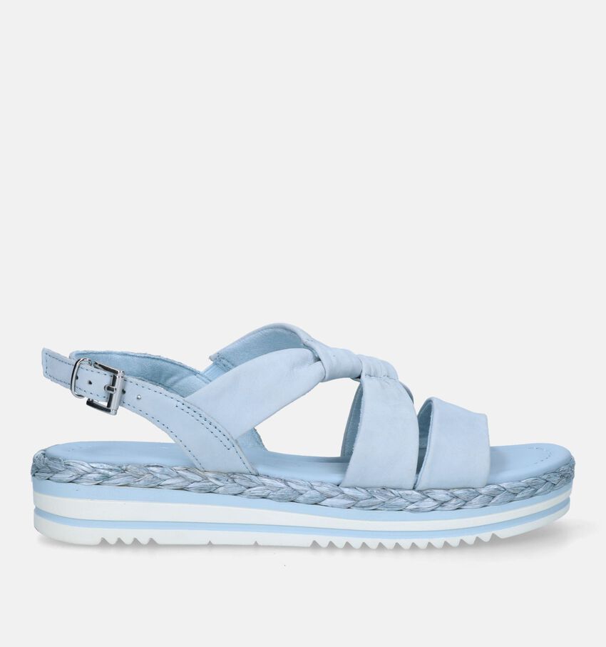 Marco Tozzi Sandales compensées en Bleu clair