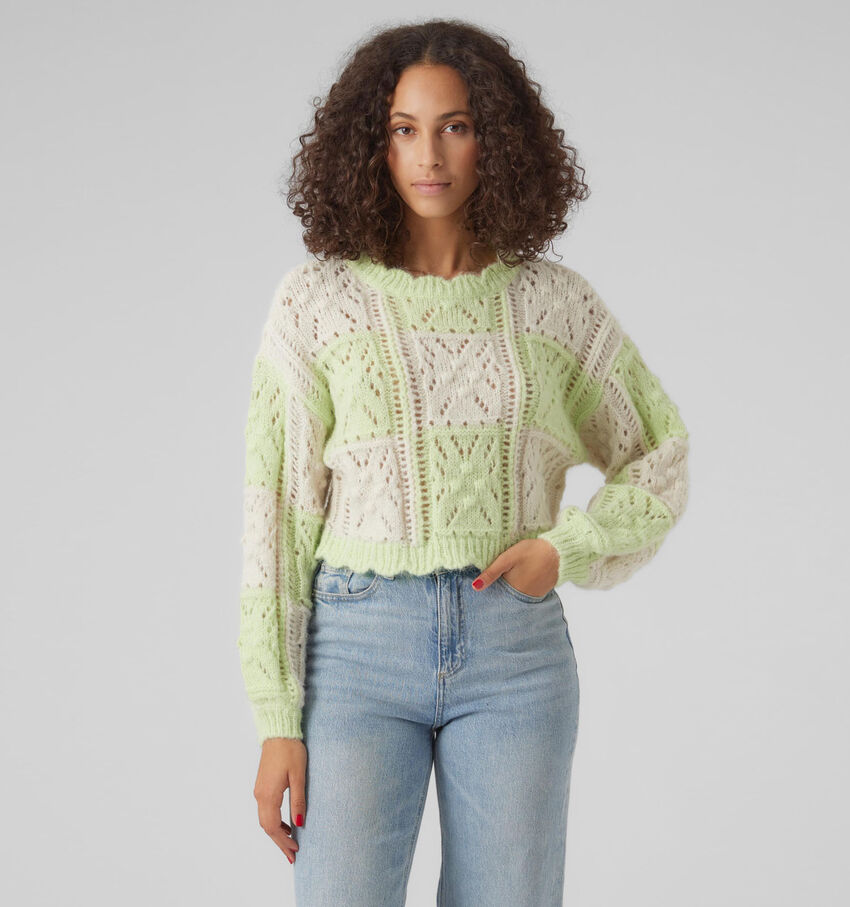 Vero Moda Whitney Pull en tricot en Vert