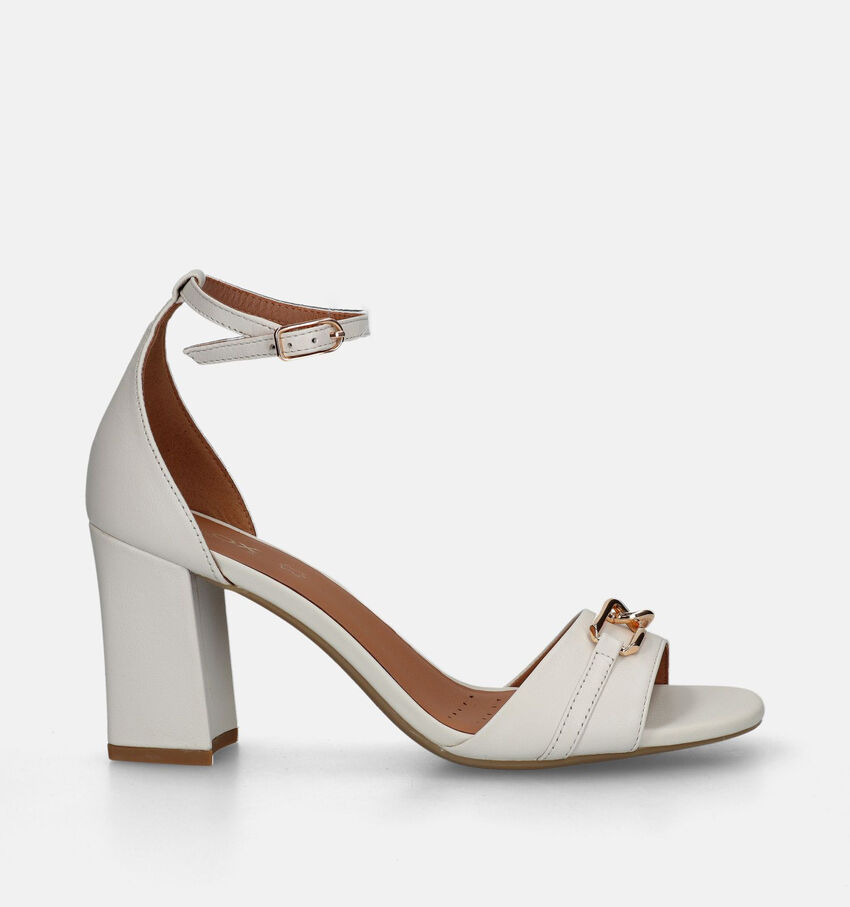 Geox New Eraklia 80 Beige Sandalen Met Gesloten Hiel