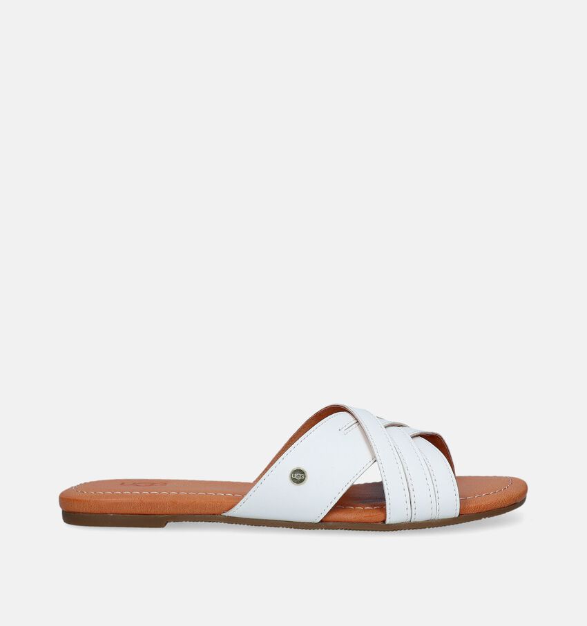 UGG Kenleigh Slide Nu-pieds en Blanc