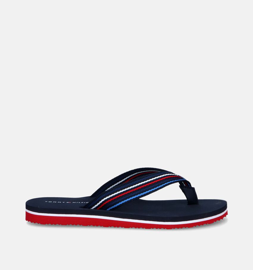 Tommy Hilfiger Stripes Beach Blauwe Teenslippers