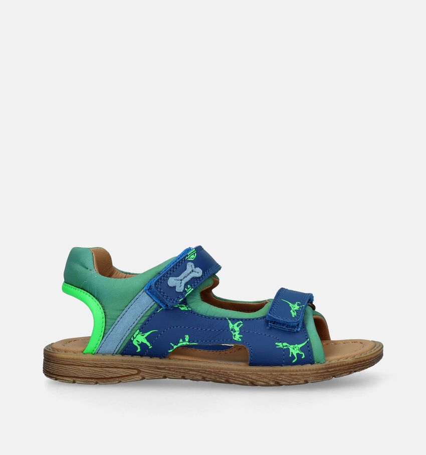 STONES and BONES Diner Blauwe Sandalen met dino's