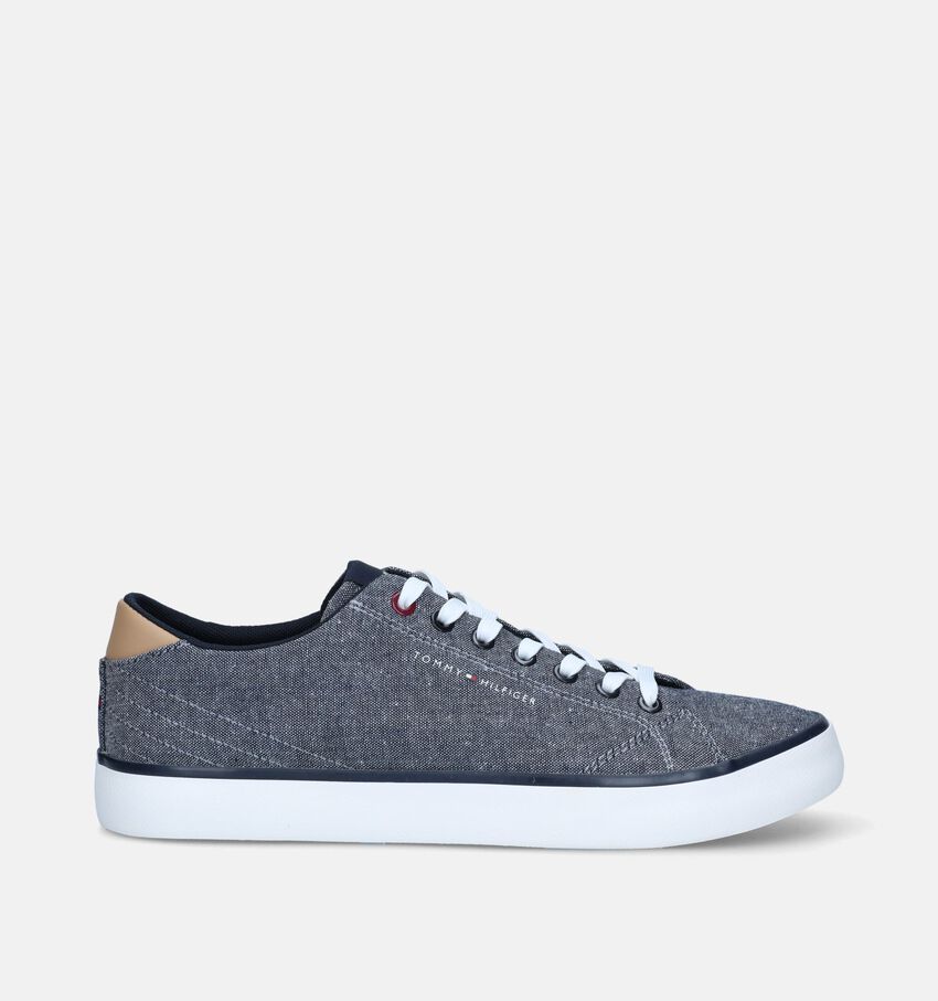 Tommy Hilfiger HI Vulc Low Chambray Blauwe Veterschoenen