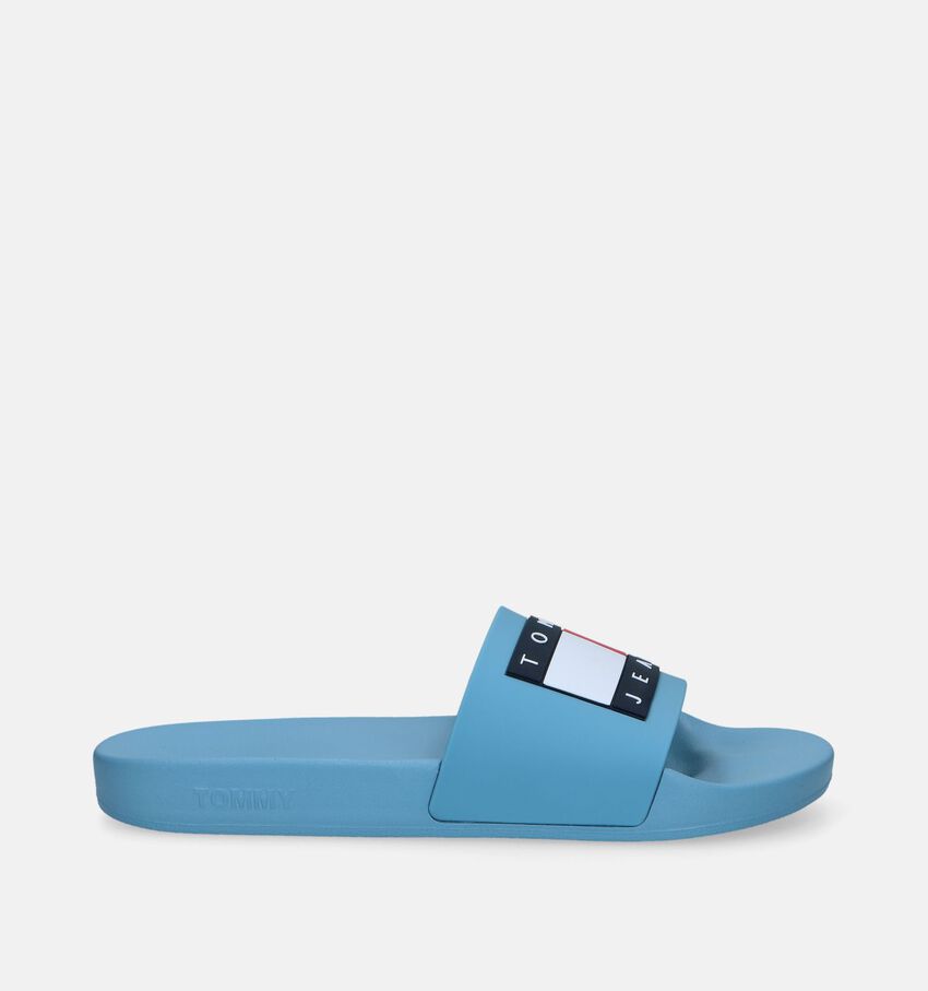 TH Tommy Jeans Pool Slide Blauwe Badslippers