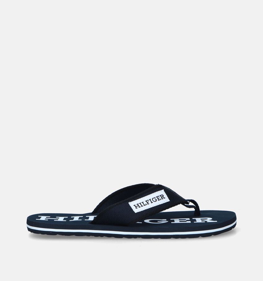 Tommy Hilfiger Patch Beach Blauwe Teenslippers