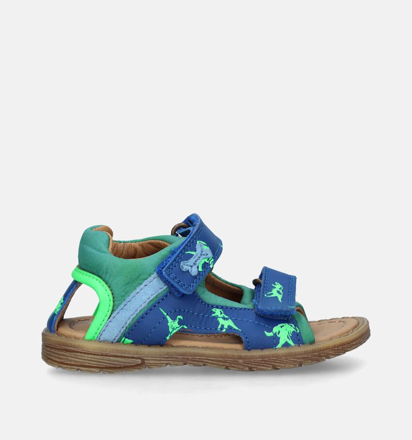 STONES and BONES Dito Blauwe Sandalen met dino's