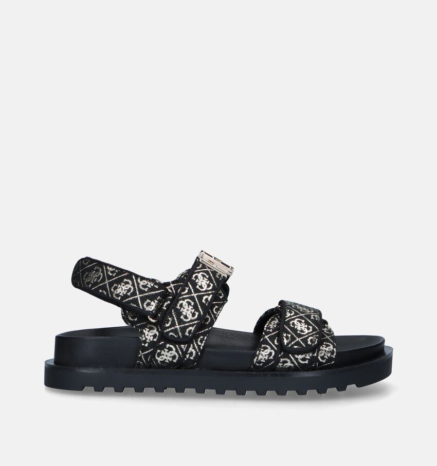 Guess Fabelis Zwarte Sandalen Met Plateauzool