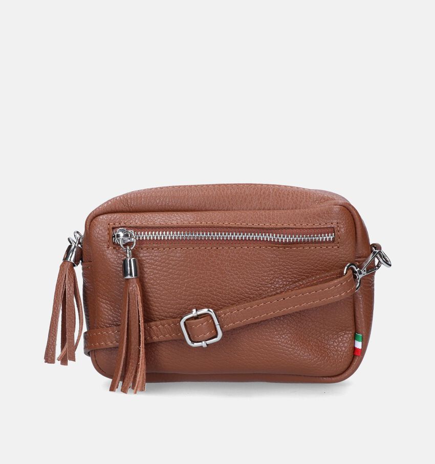 Time Mode Val Cognac Crossbody tas