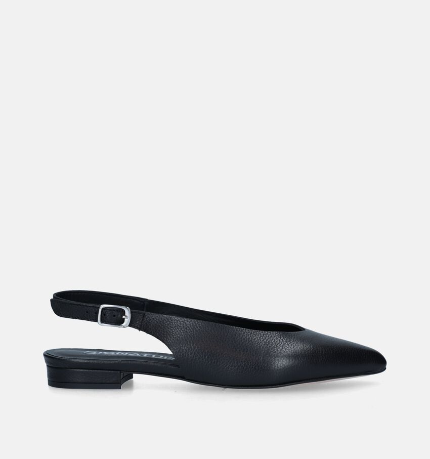 Signatur Zwarte Slingback ballerina's