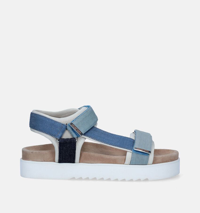 Maruti Beau Blauwe Plateausandalen