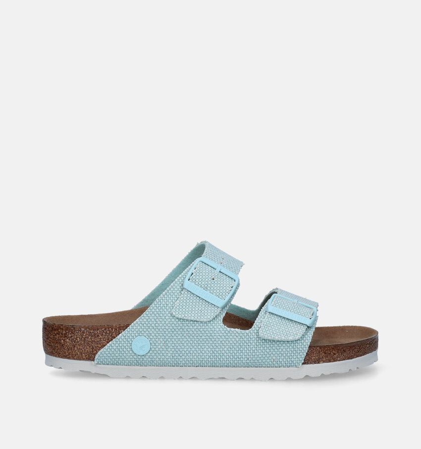 Birkenstock Arizona Rivet Logo Textile Groene Slippers