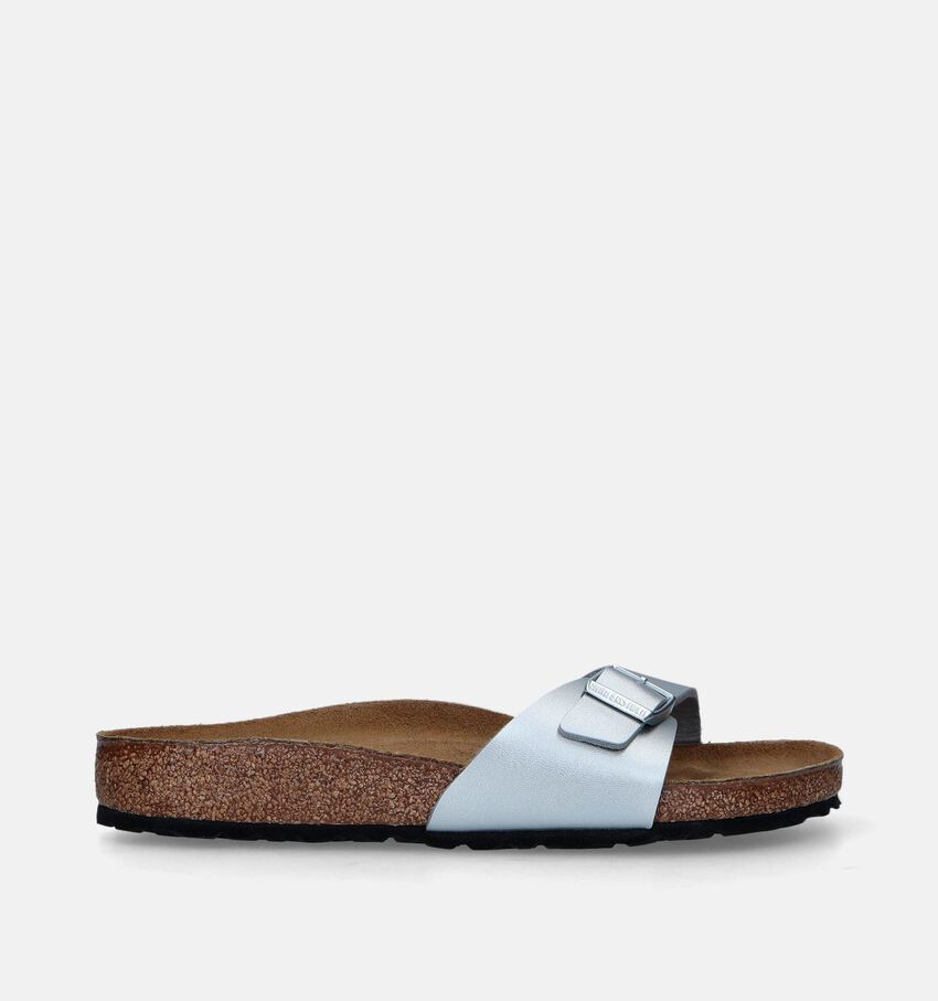 Birkenstock Madrid Birko-Flor Nu-pieds en Argent