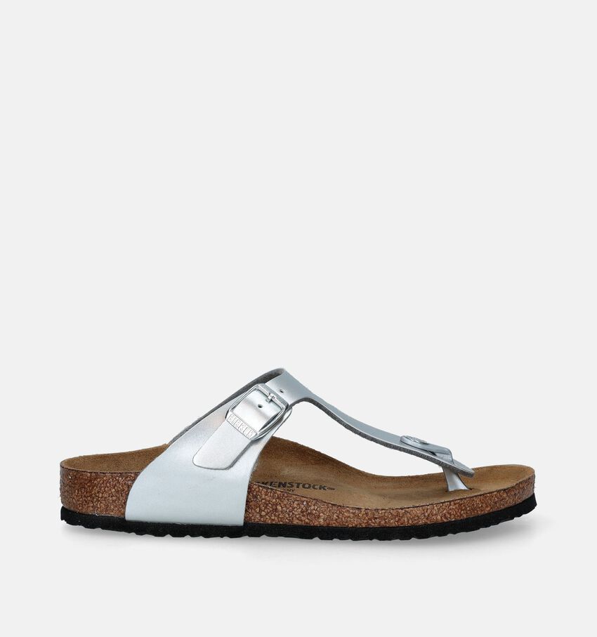 Birkenstock Gizeh Zilveren Teenslippers