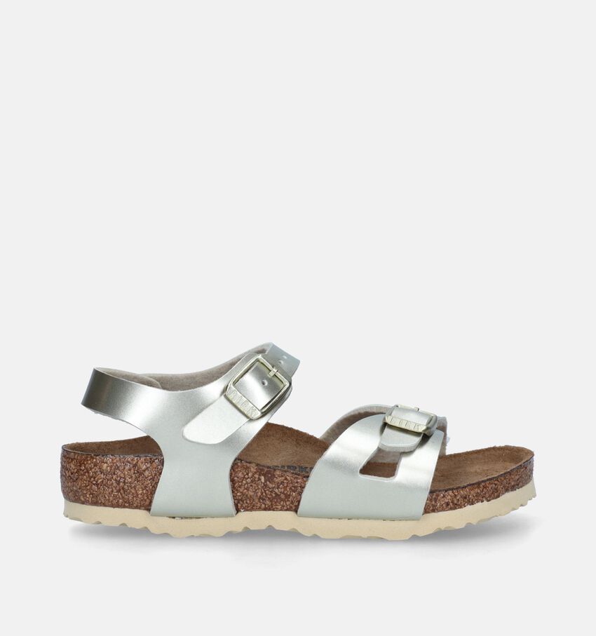 Birkenstock Rio Birko Flor Gouden Sandalen