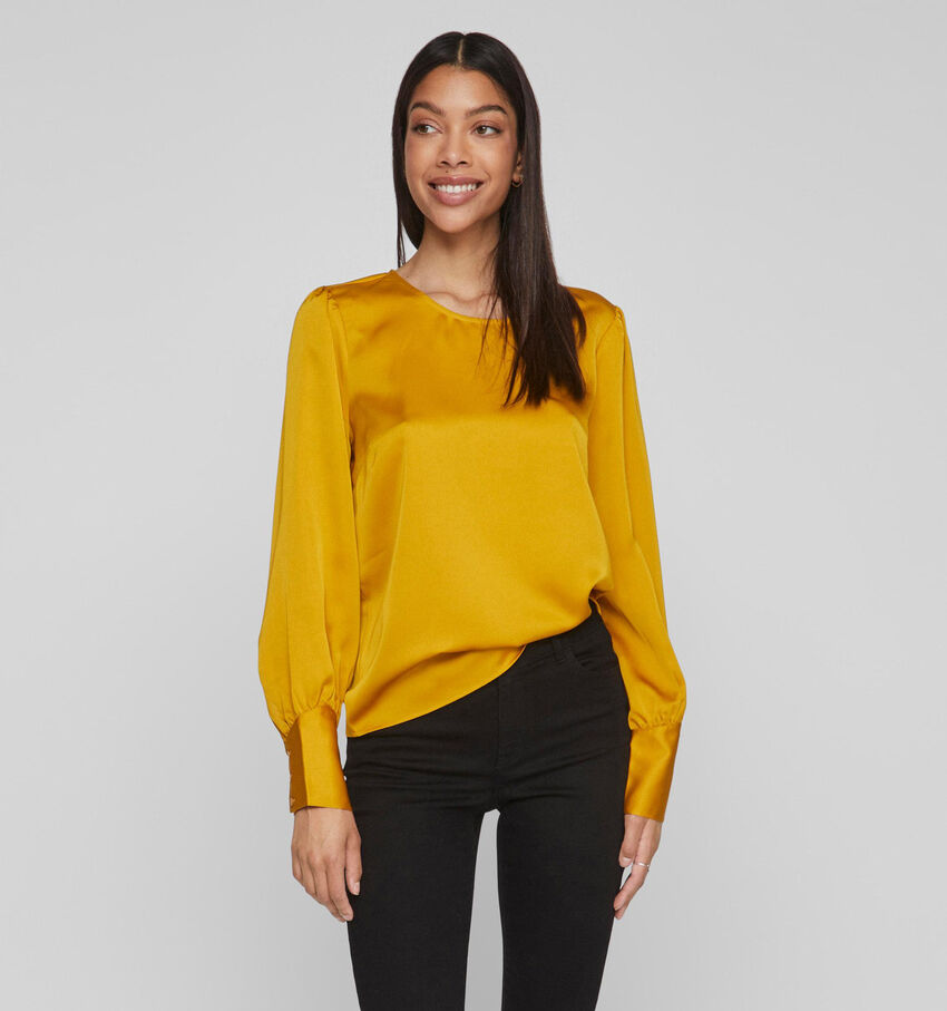 Vila Dea Blouse en satin en Jaune