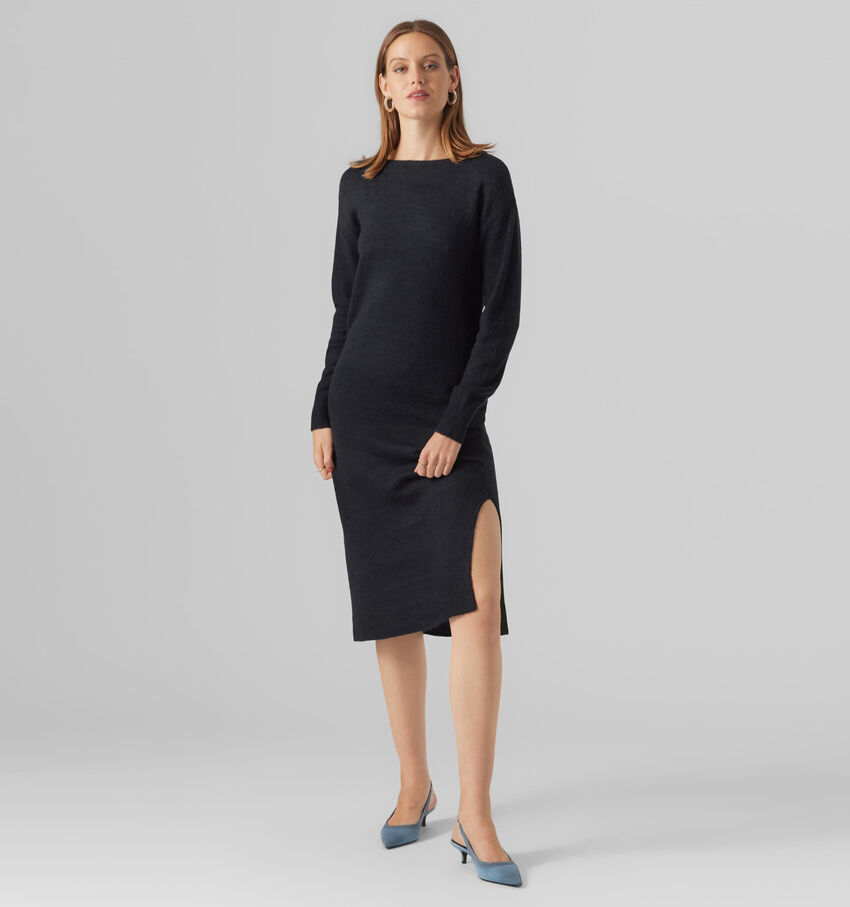 Vero Moda Efile Zwarte Midi jurk