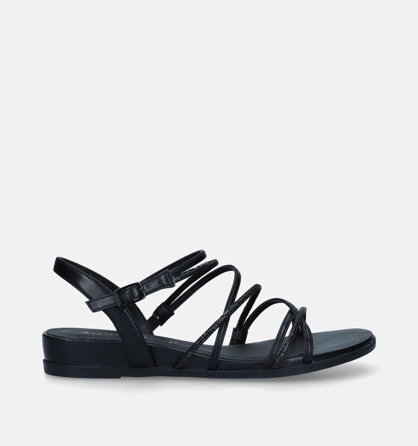 Tamaris Zwarte Sandalen Met Sleehak