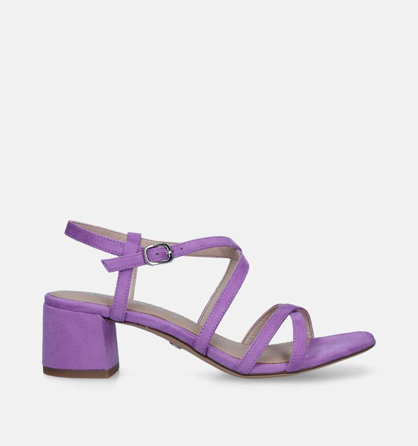 Tamaris Sandales avec talon carré en Mauve