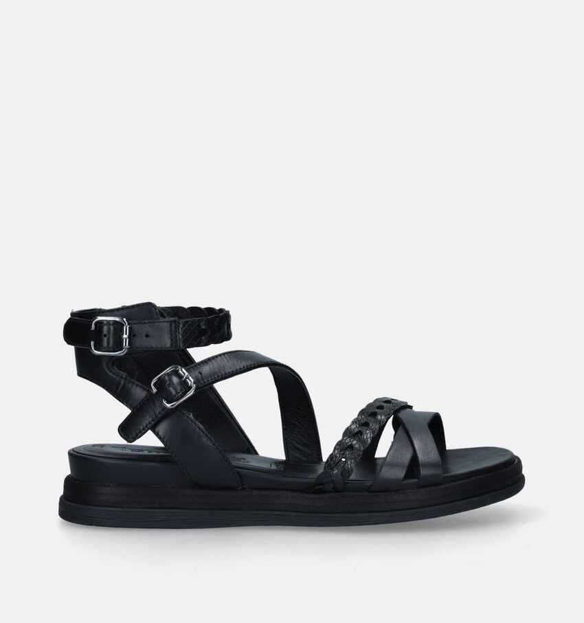 Tamaris Zwarte Sandalen Met Sleehak