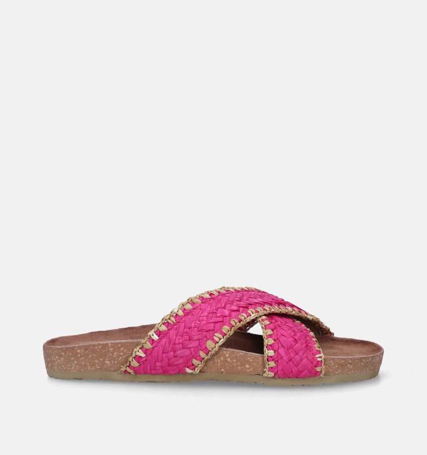 Marco Tozzi Nu-pieds plates en Fuchsia