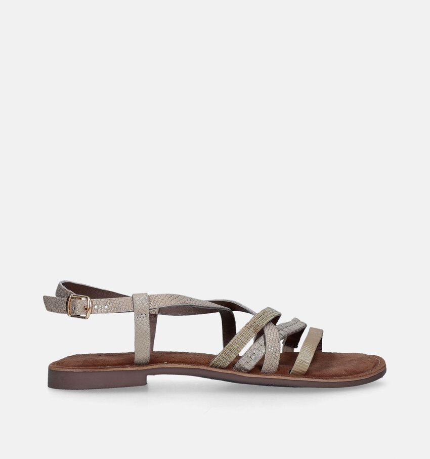 Lazamani Sandales plates en Or