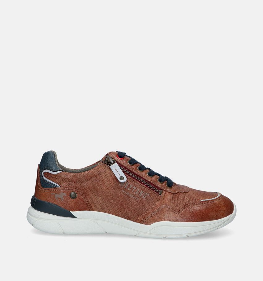 Mustang Cognac Veterschoenen