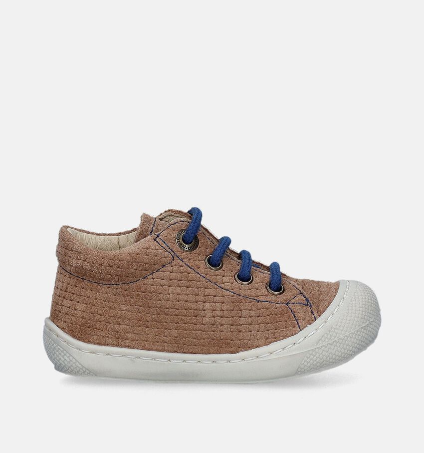 Naturino Cocoon Suede Woven Cognac Babyschoenen