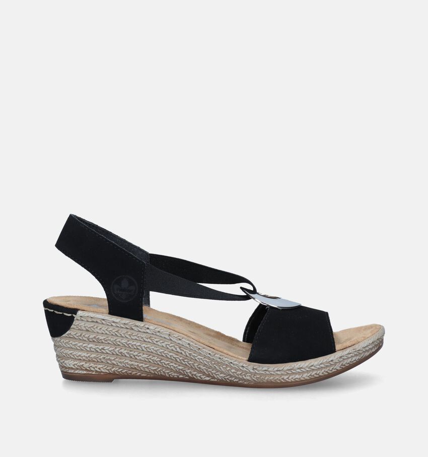 Rieker Sandales compensées en Noir