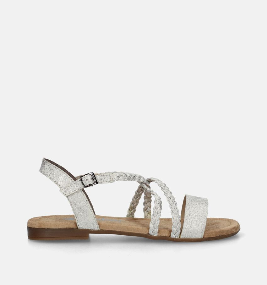 Rieker Ecru Platte sandalen