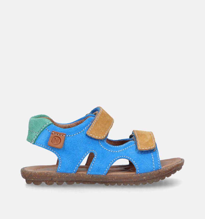 Naturino Sky Suede Blauwe Sandalen