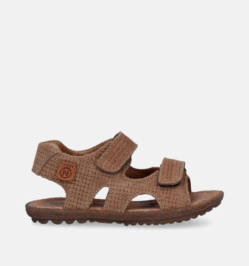 Naturino Sky Suede Woven Bruine Sandalen