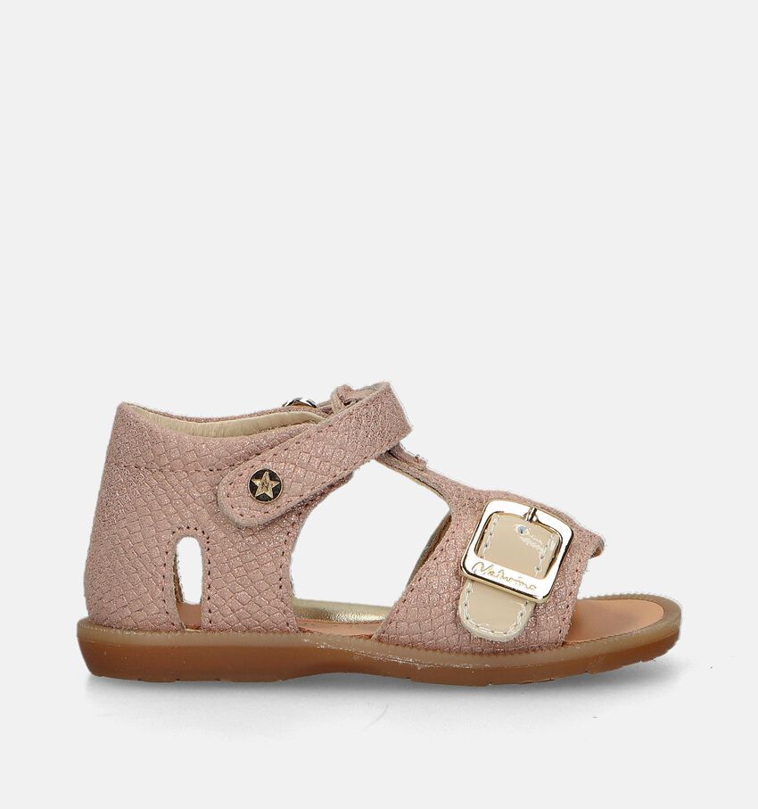 Naturino Quarzo Lizard Rose gold Babysandalen