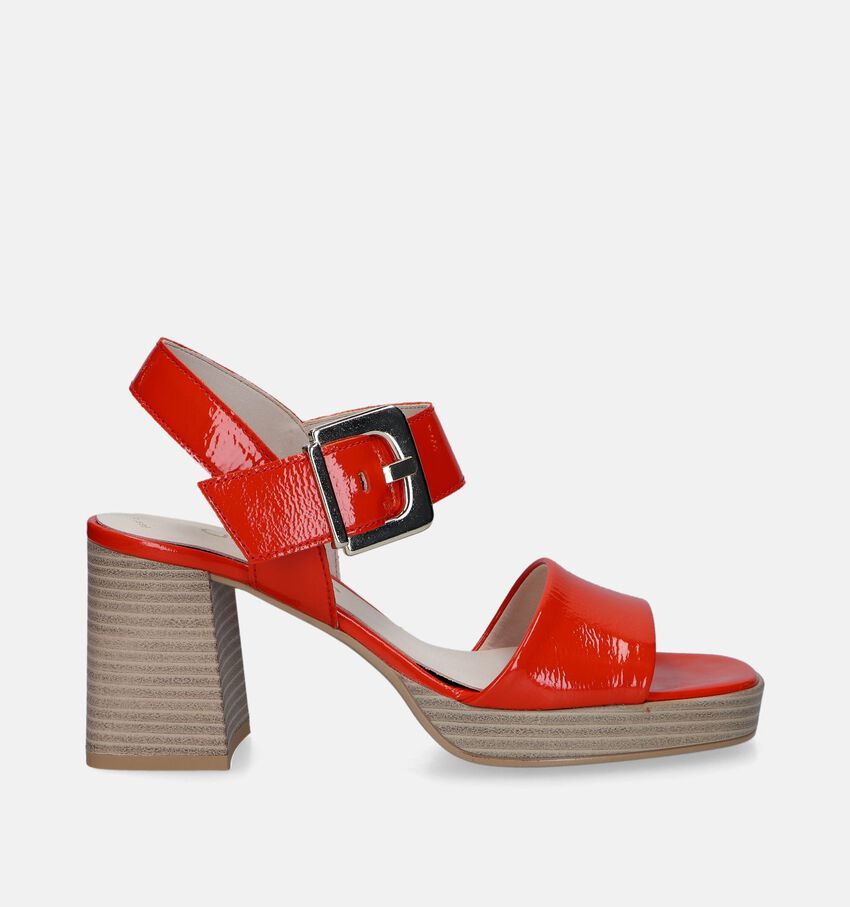 Gabor Best Fitting Oranje Sandalen Met Blokhak